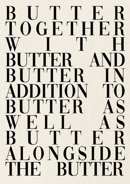 Butter And Butter Print