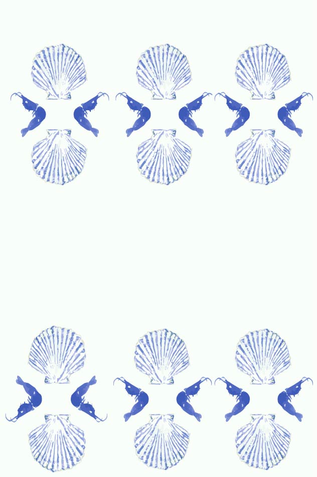 PATTERN prawn cocktail blue