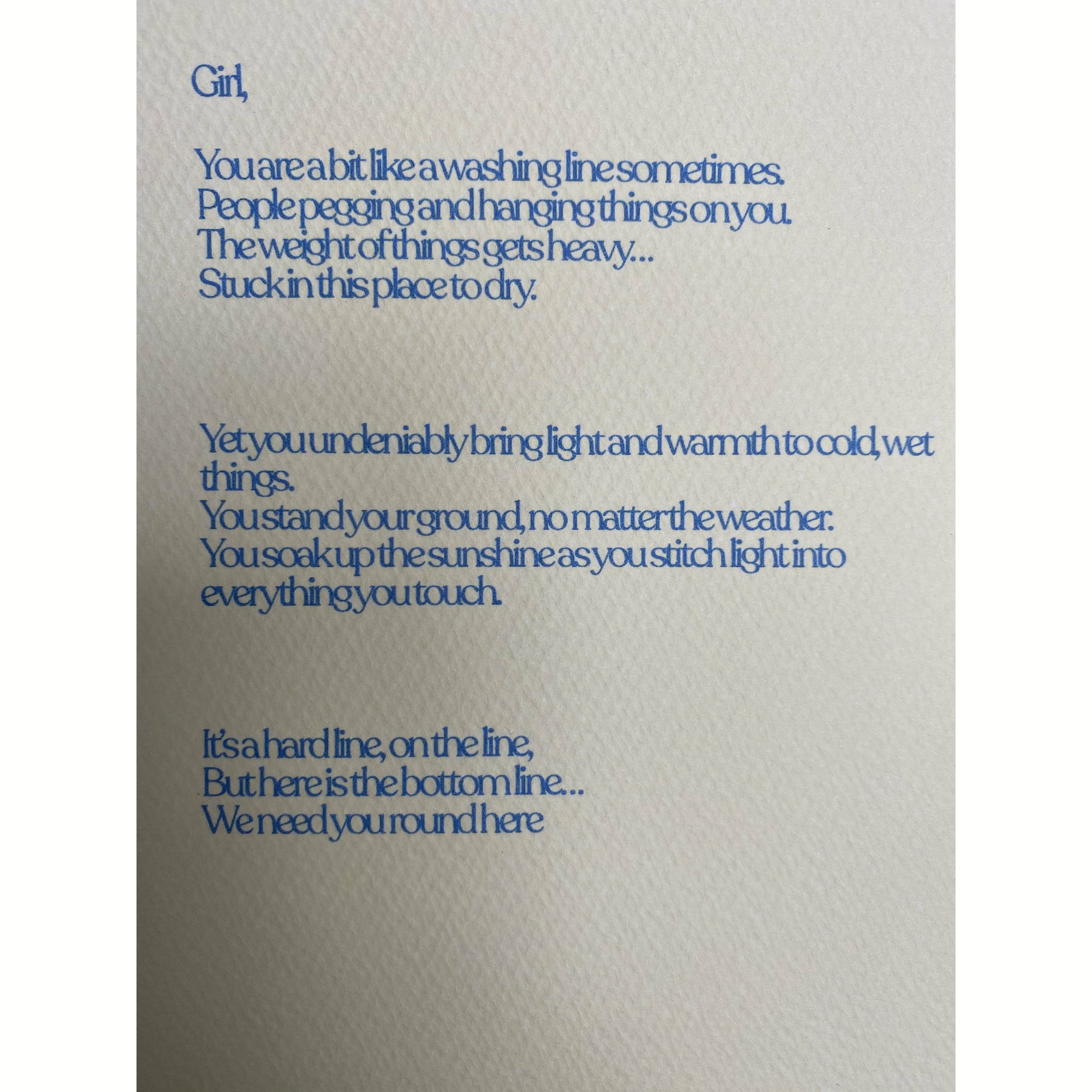 Words - The Washing Line